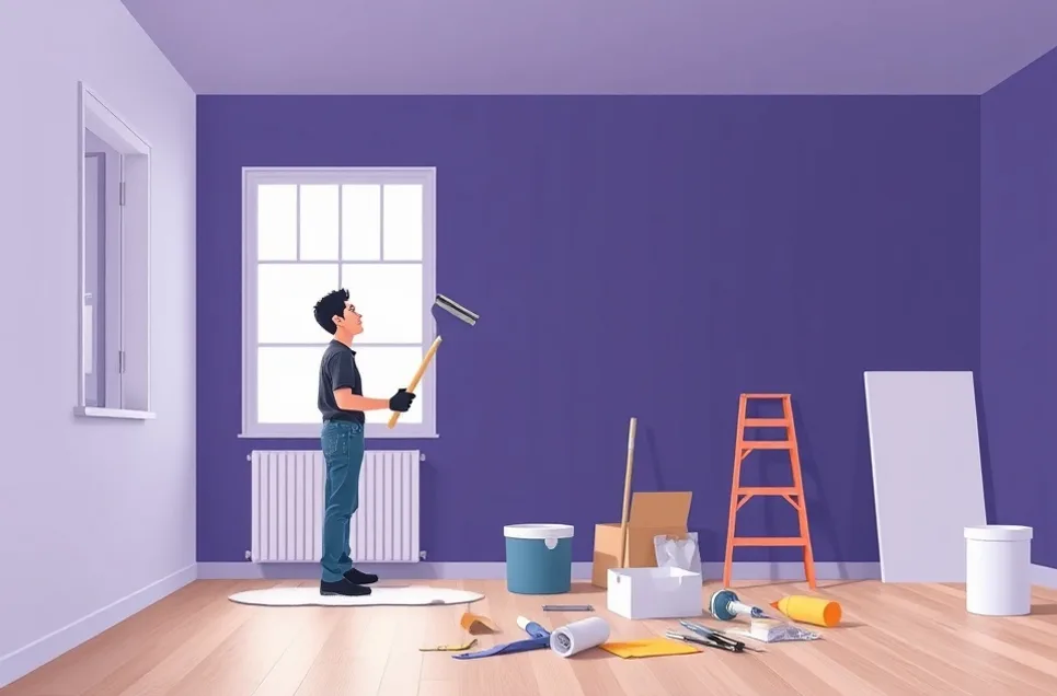 Intérieur rénové après travaux de peinture à Abbeville