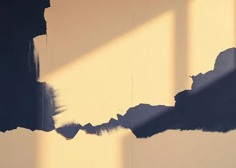 Ponçage et rebouchage des fissures avant mise en peinture